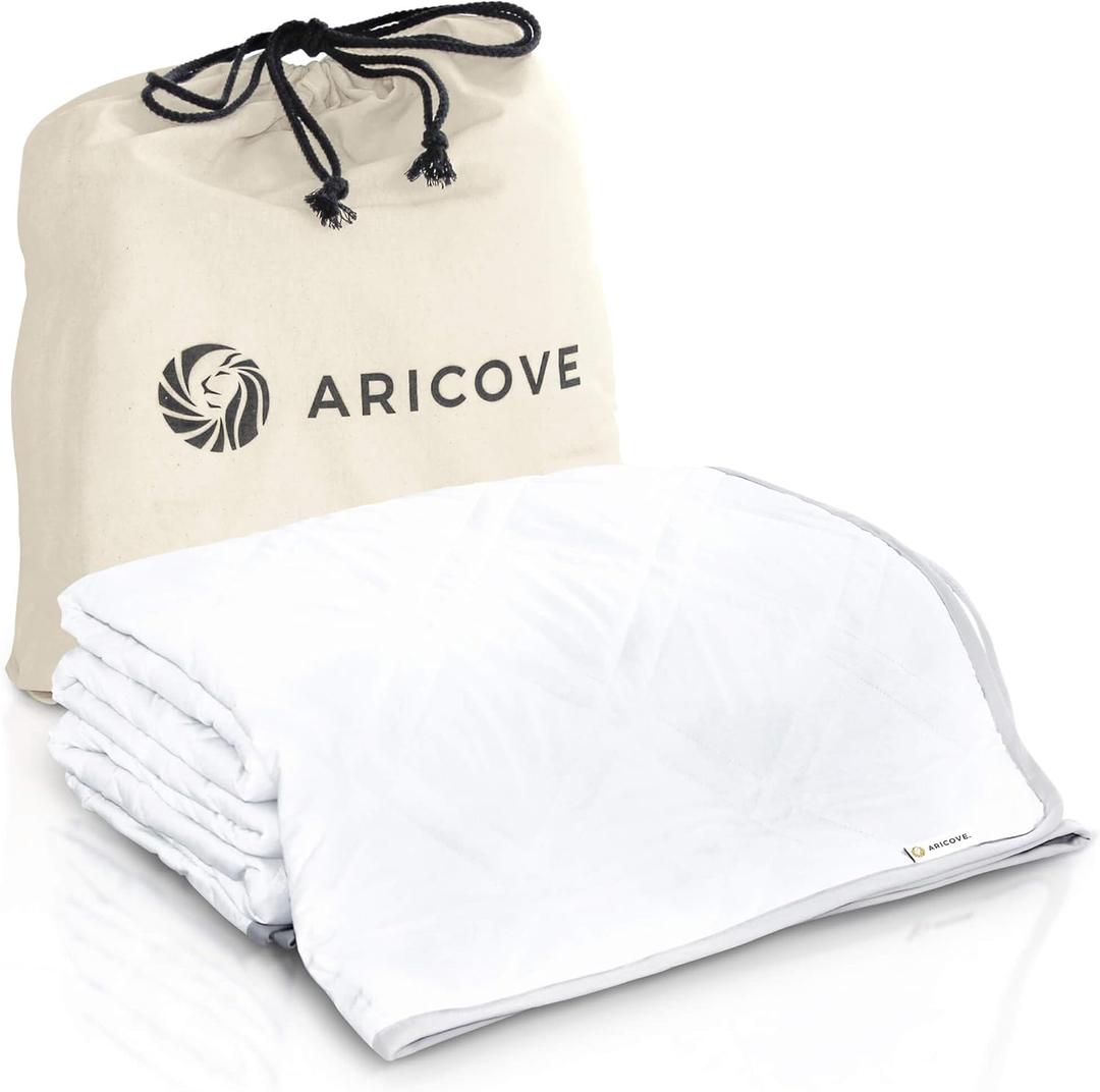 King Size Weighted Blanket, 22lbs, Cooling Weighted Blankets for Adults, Silky Soft Bamboo Viscose, 88x104 inches, Machine Washable, White
