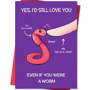 5 x Beixian Funny Valentines Day Card for Him Her, Unique Valentine's Card Gifts for Husband Wife, Happy Anniversary/Bday Gifts for Women Men Boyfriend Girlfriend (BX319)