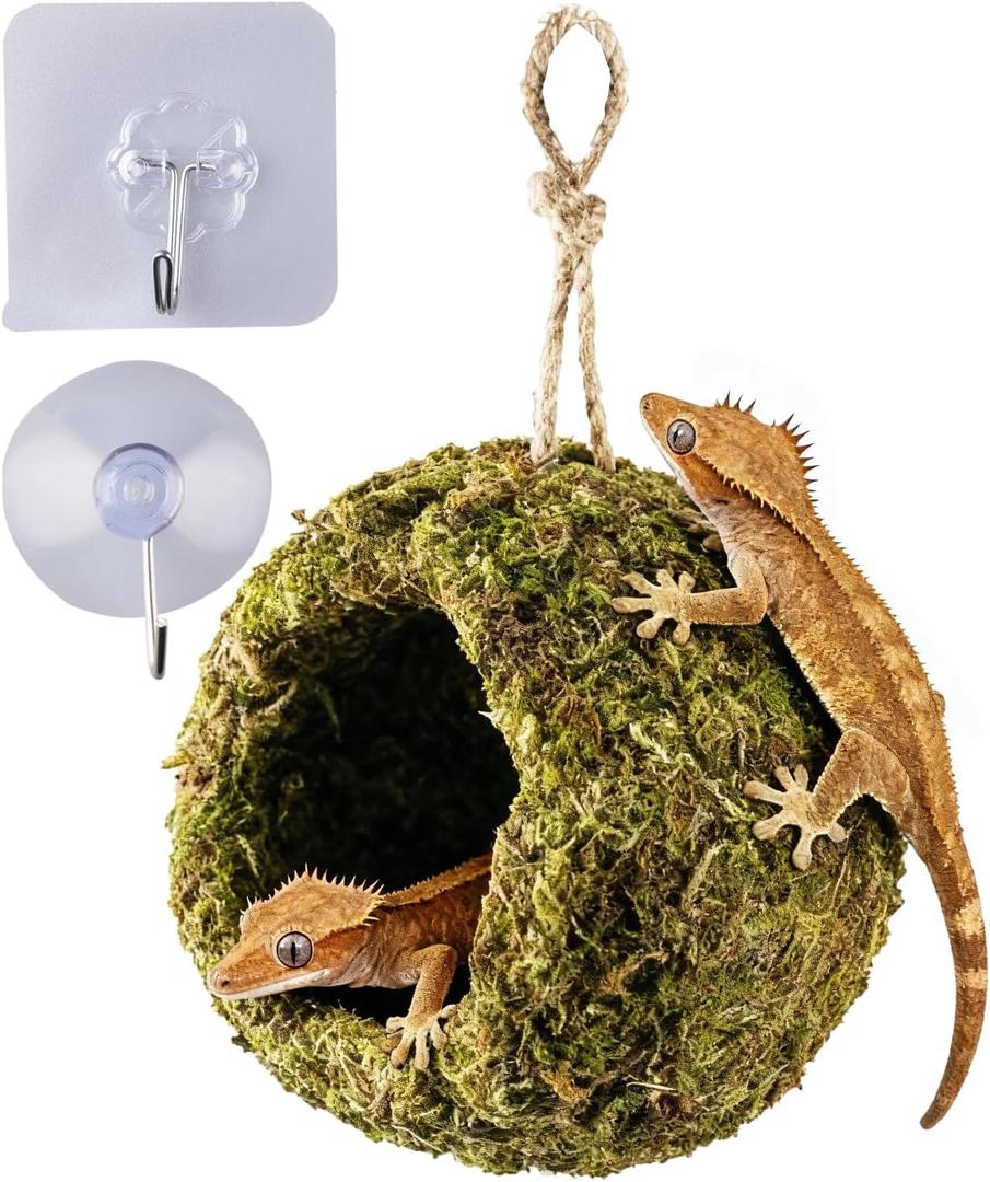 Handmade Crested Gecko Tank Accessories  Bearded Dragon Accessories, Reptile Hideout, Hermit Crab and Small Reptile Habitat 4.73.59in