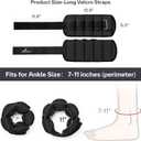 Sportneer Adjustable Ankle Weights for Women and Men 7 lbs/Pair Adjustable Leg Weights with Secure Straps, Strength Training Weighted for Yoga, Walking, Running, Aerobics, Gym, Physical Therapy