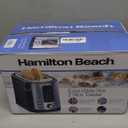 Hamilton Beach 2 Slice Extra Wide Slot Toaster with Bagel & Defrost Settings, Shade Selector with 7 Browning Levels, Toast Boost, Auto Shutoff, Black & Stainless Steel (22633)