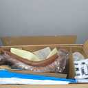 DUMOS 26 Inch Counter Height Bar Stools Set of 2, Modern Faux Leather High Barstools with Back and Metal Leg, Bar Chairs for Kitchen lsland, Elegant Brown