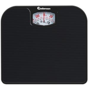 Adamson A21 Analog Scales for Body Weight - Up to 300 LB - New - Anti-Skid Rubber Surface - Large Numbers - Analog Bathroom Scale - Affordable - Durable with 20-Year Assurance - Full Black