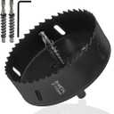 Hole Saw 110mm/4.3" BI -Metal Hole Drilling Cutter for Wood, Plastic and Fiberboard (Black)