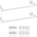 Industrial Pipe Clothing Rack Set of 2, Wall Mounted Clothes Rack, Closet Rods For Hanging Clothes, 33" Multi-purpose Hanging Rod for Laundry Room, Bedroom and Closet Storage, White