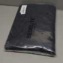 BEDELITE Satin Fitted Sheet Queen Size with Elastic Corner Straps, Luxury Soft Silk-Like Bed Sheet for Hair & Skin, 1 Deep Pocket Fitted Sheet Only Fits 15" Mattress, Fade & Wrinkle Resistant, Black