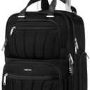 Underseat Carry On Luggage with Wheels, 16-inch Softside Rolling Under Seat Luggage, Lightweight Overnight Carry On Suitcase for Women Men(Black)