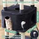 Cat Tree, 61 Inch Tall Cat Tower, Diamond-Shaped Cat Cave VCT001G