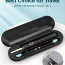 Rtauys M5 Sonic Electric Toothbrush for Adults and Kids - Rechargeable Electric Toothbrush Kids Ages 12+ and Adults with 8 Brush Heads & Travel Case, 120 Days Battery Life - Light Blue