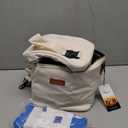 Mancro Breastmilk Cooler Bag with Ice Pack, Fits 6 Insulated Baby Bottles Up to 9 Ounce, Breast Milk Cooler for Nursing Mom (Cream)