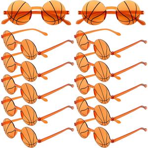 12 Pcs Basketball Glasses Basketball Senior Night Party Favors 2026 Sport Team Gifts Round Eyeglasses Goodie Bag Stuffer for Fans Coach Cheer Player Women Men Birthday