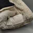 Large Dog Bed - XL Orthopedic Egg-Crate Memory Foam Dog Beds with Removable Washable Cover, Waterproof Pet Beds with Non-Slip Bottom, Beige