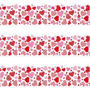 72 Feet Valentine's Day Love Heart Border Trim for Valentine Classroom Bulletin Board Decorations