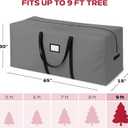 PEULEX 9 Foot Christmas Tree Storage Bag  Extra Large Christmas Tree Storage Container for Artificial Trees up to 9ft, Heavy-Duty 600D Oxford Fabric, Reinforced Handles, Durable Zippers, Gray
