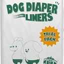 PAWPANG Disposable Dog Diaper Liners l Trial Pack (25 Count), Absorbent Inserts with Odor Control for Reusable Dog Diapers & Belly Bands (X-Small)