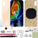 Back Cover Glass Replacement Compatible with iPhone Xs Max 6.5" + Professional Tools (Gold)