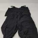 ANRABESS Women's 2 Piece Linen Lounge Set Casual Matching Pants Jumpsuit Summer Beach Travel Vacation Trendy Outfits Black Small