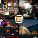 100W LED Solar Work Light, 466 LED 10000LM Magnetic Worklight with 5 Modes, 12000mAh Battary Rechargeable, IP66 Waterproof Portable Solar Outdoor Working Light for Emergency, Repair, Camping