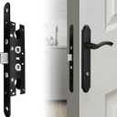 Storm Door 2 Point Bolt Mortise Lock Body Black,Fit Pella Storm Door Handleset Part, Lock Only
