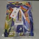 MEROKEETY Women's Summer Button Down Blouses Long Sleeve Tie Front Floral Boho Chiffon Shirt Tops (S)