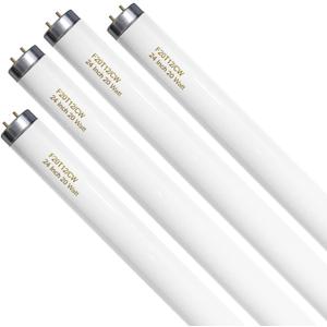 F20T12/CW 20 Watt Light Bulb Cool White, 24 Inch T12 Fluorescent Tube 20W Compatible with Philips Sylvania GE Light Fixture G13 Cap 4 Count