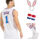 Men's Basketball Jersey Lola 10 Bugs 1 Space Movie 90S Hiphop Clothing Shirt for Cosplay