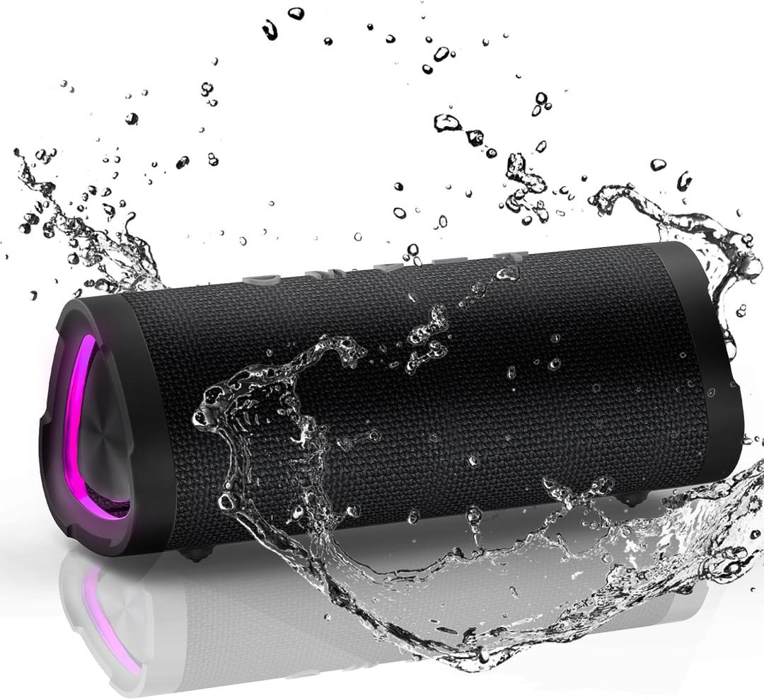 Vanzon V40 Bluetooth Speakers, Portable Wireless Speaker V5.0 with 24W Loud Stereo Sound, 24H Playtime, TWS & IPX7 Waterproof, Suitable for Travel, Home and Outdoors (Black)