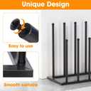 Urban Deco Free Standing Shoe Racks, Boot Organizer for Tall Boots, Black Metal Boot Rack Fit for 8 Pairs, Shoe Organizer for Dorm Room, Closet, Entryway (Black-8pairs)