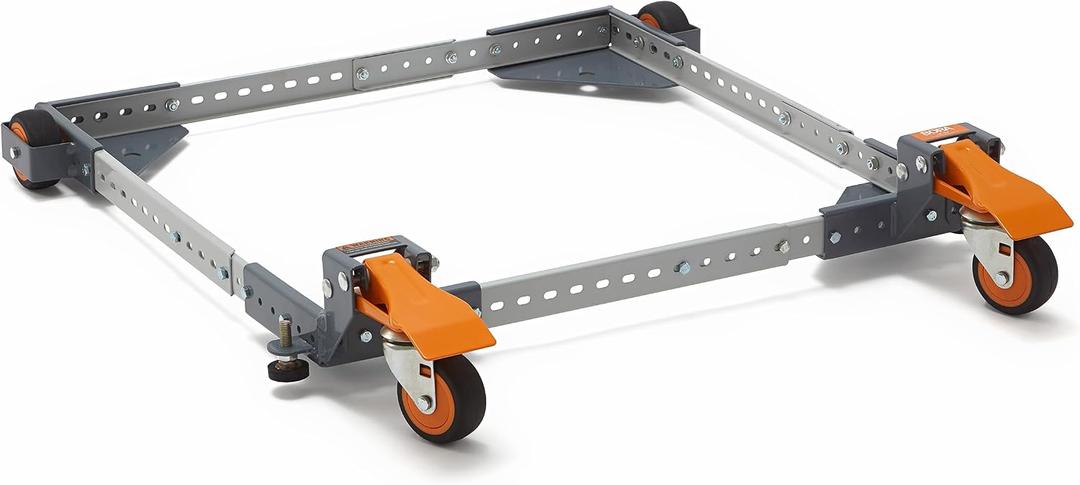 Bora Heavy Duty Universal Mobile Base with Wheels for Table Saw, Power Tool Stands & Mobile Bases, 3 Inch Non Marking Wheels, Adjustable Tool Stand 650lb Capacity PM-2500