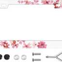 Cute License Plate Frames Pink and White Flowers License Plate Frame with Screws Blue Floral Metal Funny License Plate Cover Holder 6.3 X 12.3 inch for Car Decoration for Women Men LICEPLAME (04)