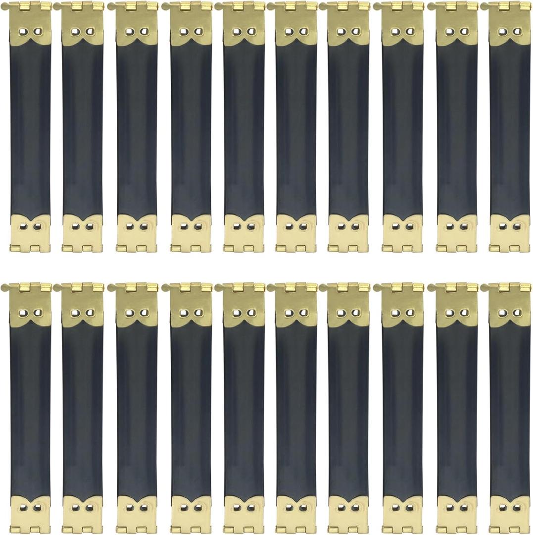 BokWin 20Pcs 3.5 Inch Metal Internal Flex Frames Kiss Clasp, Purse Clasp Frame Handmade Wallet DIY Craft