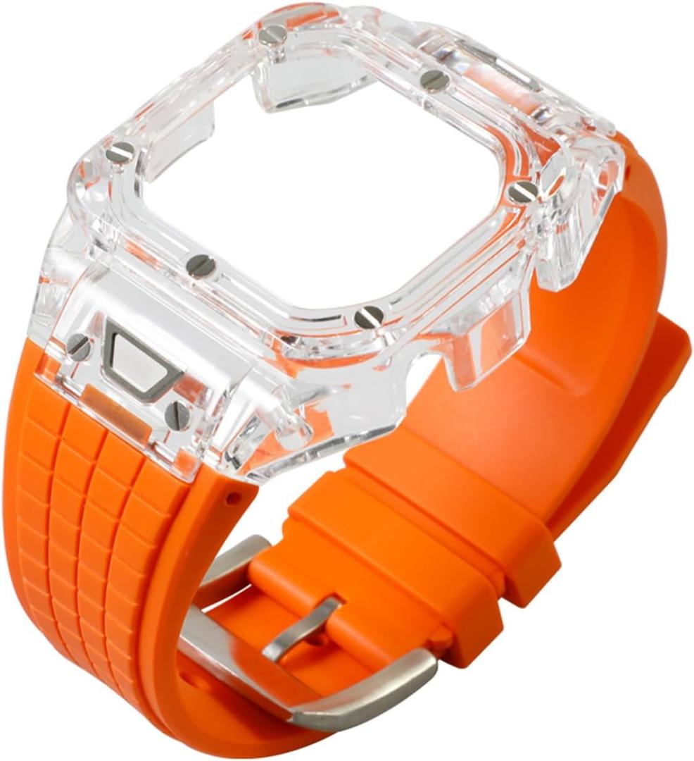 DW-5600 Mod Kit Transparent Case Clear PC Bezel Rubber Strap for GW-B5600 GB-5600 GWX-5600 DW-5700/5735/5750 Watch Part Replacement DW-5600 Mod Kit Transparent Case Clear PC Bezel Rubber Strap for GW-B5600 GB-5600 GWX-5600 DW-5700/5735/5750 Watch Part Replacement