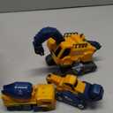 MIEBELY Toddler Robot Construction Vehicles Set  5Pcs Transforming Robots for Kids - Magnetic Toys with Sturdy Connectors  Easy DIY Assembly Function  5-in-1 Educational STEM Toys