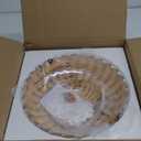 12‘’Semi Flush Mount Ceiling Light-3-Light Vintage Crystal Glass with Gold Metal Frame, Modern Close to Ceiling Lighting for Bedroom, Bathroom, Laundry Room, Entryway, Hallway