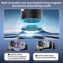 Magnetic Phone Holder for Car Mount,Vacuum Magnetic Suction Car Accessories for Women Men iPhone 16 Pro Max 15 14 13 12 Plus Samsung Huawei (Black)