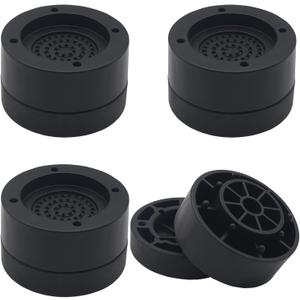 4 Sets Furniture Risers 1 Inch Black Bed Risers, Heavy Duty Bed Lifts Risers for Table, Sofa, Couch, Desk, Adjustable Bed Frame Risers Supports Up to 1,300 Lbs