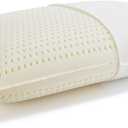 Kiss Dream 100% Talalay Latex Pillow, Natural Sleeping Bed Pillow - Luxury Soft Queen Size Pillow for Side, Back, and Stomach Sleepers - Removable Breathable Cotton Cover (Queen (Medium)) (Queen (Mid Loft))