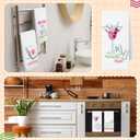 Newwiee 4 Pcs Mahjong Cocktail Dish Towels Gifts for Women 16 x 24 Inches Funny Kitchen Napkins Decorative Hand Tea Towel Mahjong Lover Gifts for Kitchen Bathroom Decor(White)