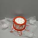 Remerry 6 Inch Red Bow White Round Fake Cake Funny Birthday Cake Decor Wedding Dessert Props Artificial White Dessert for Display Photography Women Birthday Wedding Gift