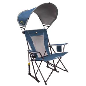 Sunshade Rocker Chair, Blue, Supports 250 Ib