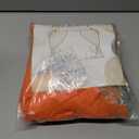 Orange Tulle Backdrop Curtain with Lights String for Parites 10x8ft Sheer Backdrop Curtains Drapes for Birthday Party Baby Shower Wedding Ceremony Prom Halloween Photo Booth Background Decorations