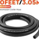1/4 Inch ID Fuel Hose 10FT Replacement - Short Length Kit with Clamps for Small Engine Repair - Fits Gas, Oil Lines on ATV, Motorcycle, Pressure Washer