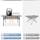 KingCamp Folding Camping Table, Aluminum Roll-Up Camp Table, Large Foldable Table for 6-8 Person, Outdoor Portable Tables with Carry Bag, 180 LBS Heavy Duty Load (Silver+Mesh：53.5"x27.5")