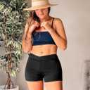 Yonique Womens Swim Shorts Bathing Suits Bottoms Swimsuit Bottoms(Available in Plus) (Black, XXL)