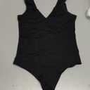 Women’s Sexy Deep V Neck Sleeveless Bodysuits Double Lined Backless Basic Tank Thong Body Suits for Going Out Size S