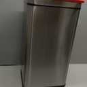 iTouchless 50 Liter / 13 Gallon Kitchen Trash Can with AC Adapter, Lid & Odor Filter  Motion Sensor Stainless Steel Garbage Bin for Home, Office, or Garage  Slim, Large Capacity Design (Light Silver / AC)