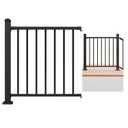 Egadis 1 Pack 36 in x 3 ft Modular Aluminum Porch and Deck Railing Kit