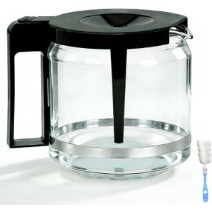 Carafe Replacement for Technivorm 89830 1.25L/40oz Glass Carafe, 10 Cup Carafe Replacement Compatible With Moccamaster KBG/CDG/KBGV Select/CD Series Coffee Machines, Scratch-resistant and durable.
