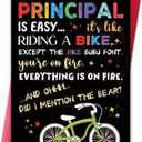 4 x Funny Principal Appreciation Card Gift, Thank You Gift for School Principal, Humorous Leadership Greeting for Principals Day, End of Year Appreciation Card from Staff Students Families