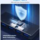 USB 3.0 Hub, 4 Port USB Hub Splitter, USB A Expander Portable USB Adapter Multiport Data Hub for Laptop, iMac Pro, MacBook Air, Mac mini/Pro, Surface Pro, USB Flash Drives, and Mobile HDD-Black (1 Feet)